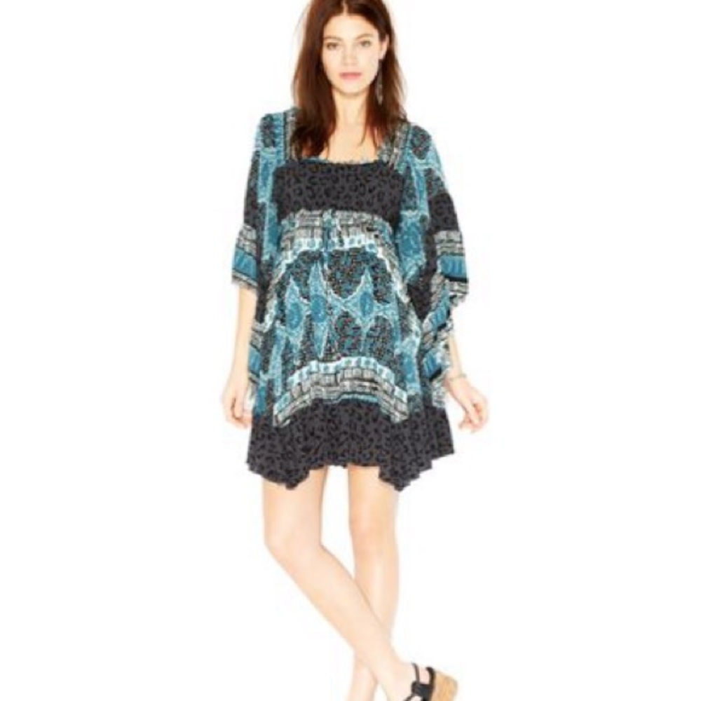 Free people heart of gold butterfly sleeve boho dressXS - Picture 2 of 16